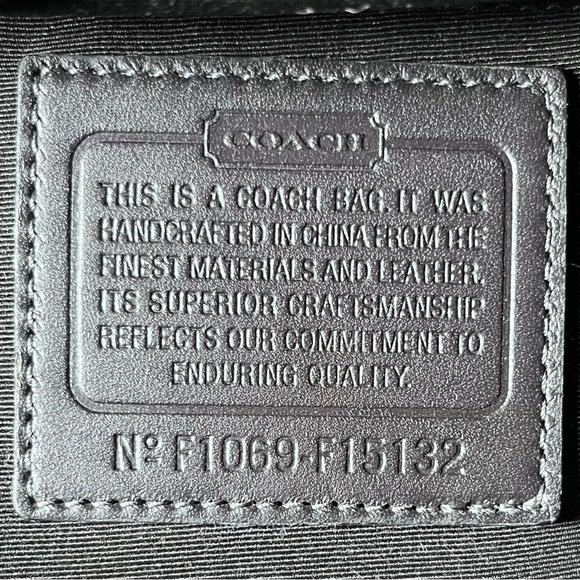 Coach Chelsea Heritage Brown & Black Coated Leather Satchel Handbag F1069-F15132 - Picture 15 of 16